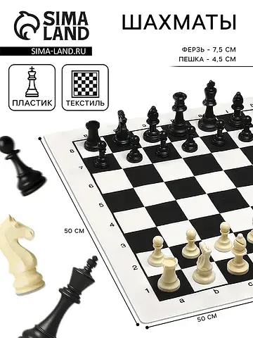 Шахматные фигуры, пешка h=4.5 см, ферзь 