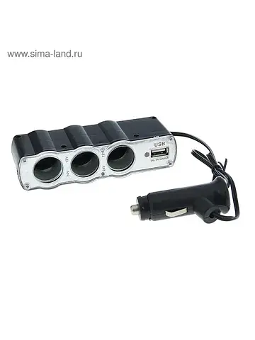 Разветвитель прикуривателя , 3 гнезда + 