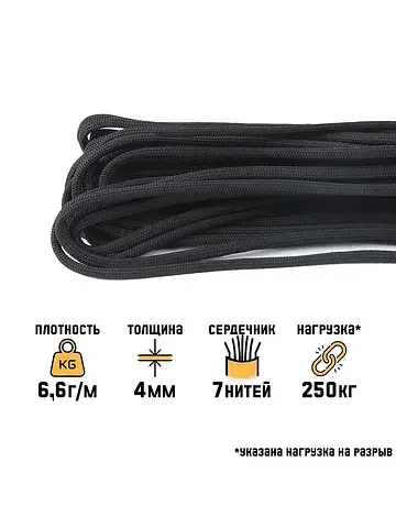 Паракорд 550 для выживания, с леской, с 