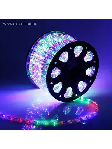 Световой шнур 11 мм, ip65, 100 м, 24 led