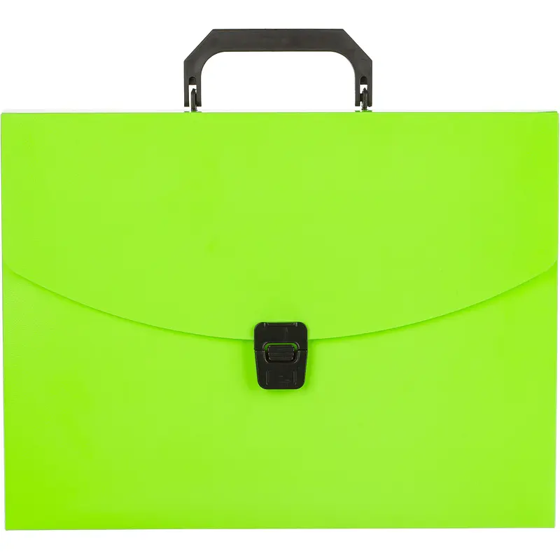 Папка-портфель Attache Neon А4 зелёная
