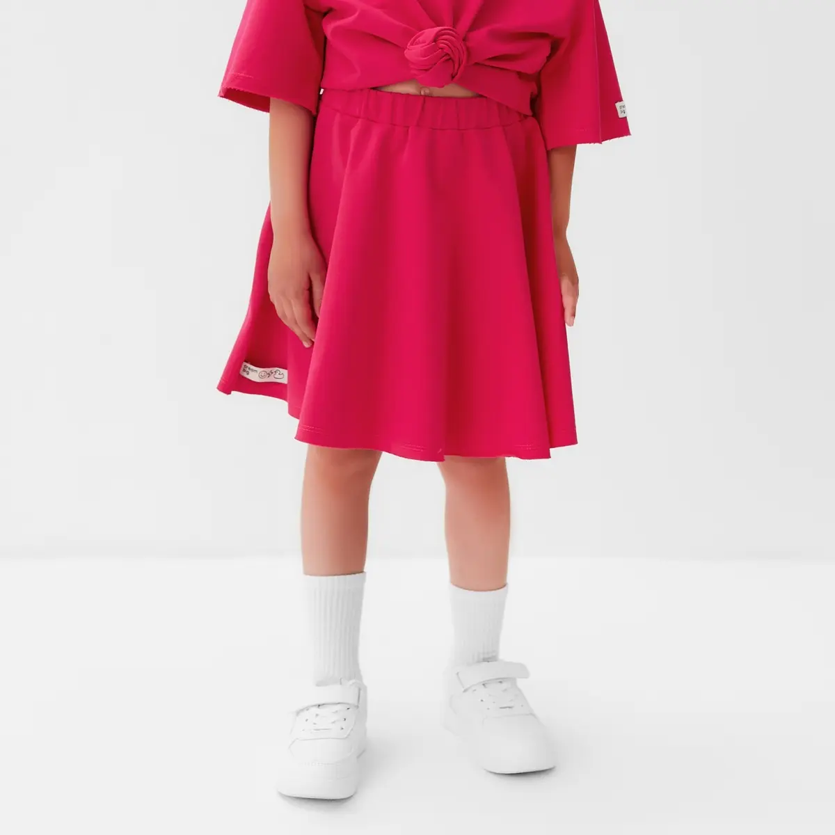 Детская юбка KAFTAN клёш мини розовая