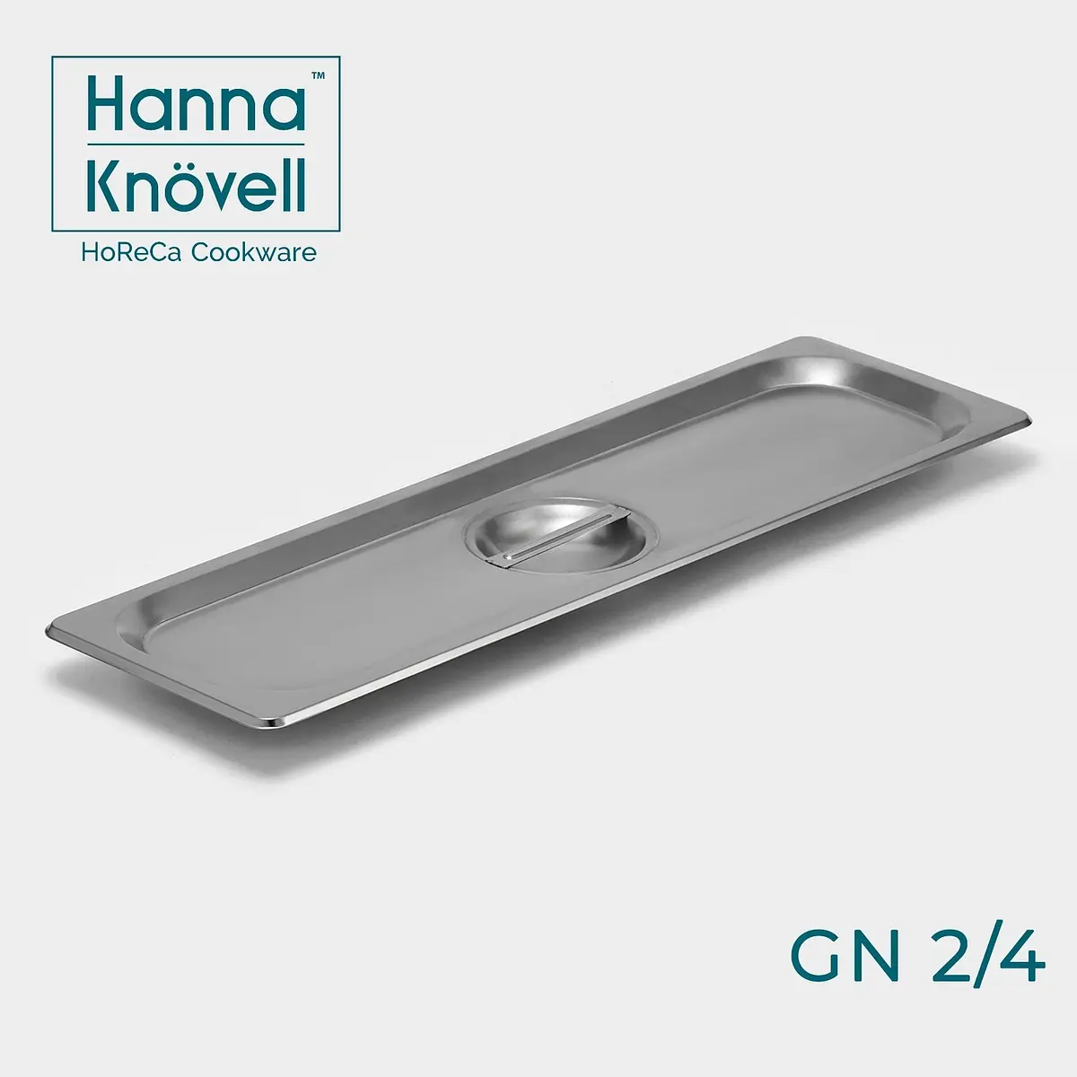 Крышка для гастроемкости GN 2/4 из нержавеющей стали 53×16.2 см