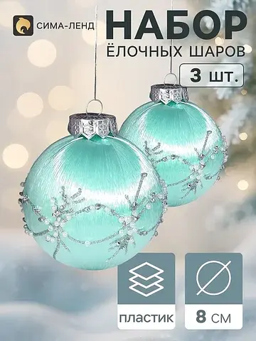 Ёлочные шары набор 3 шт.