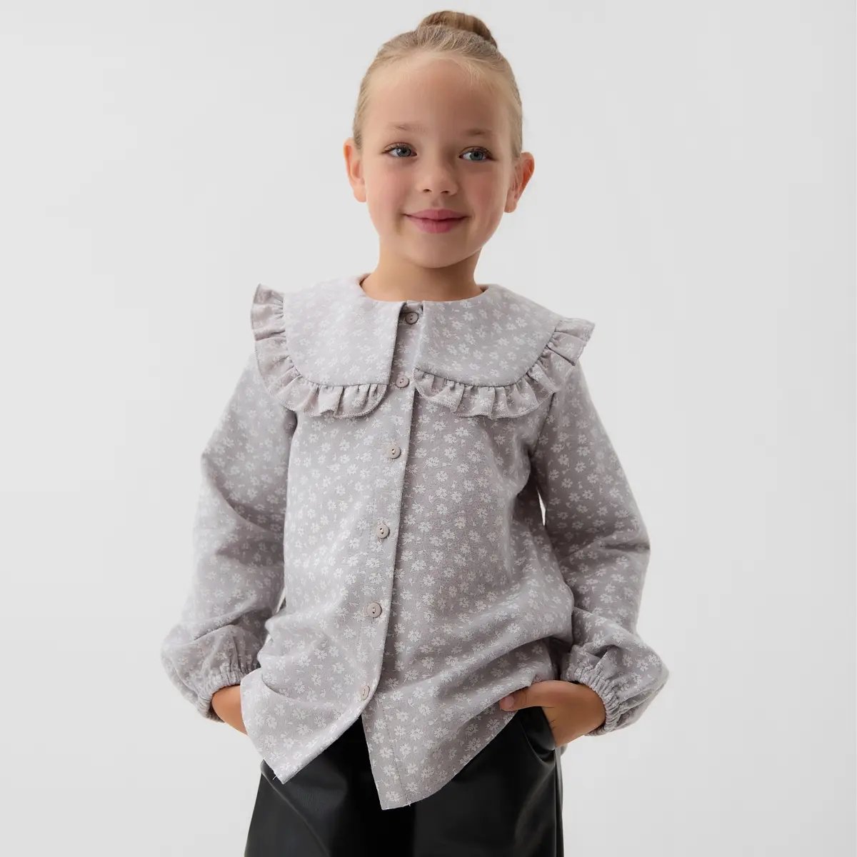 Детская рубашка KAFTAN фланелевая серая