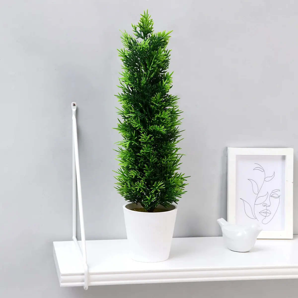 Искусственная туя в горшке зеленая 10×40 см