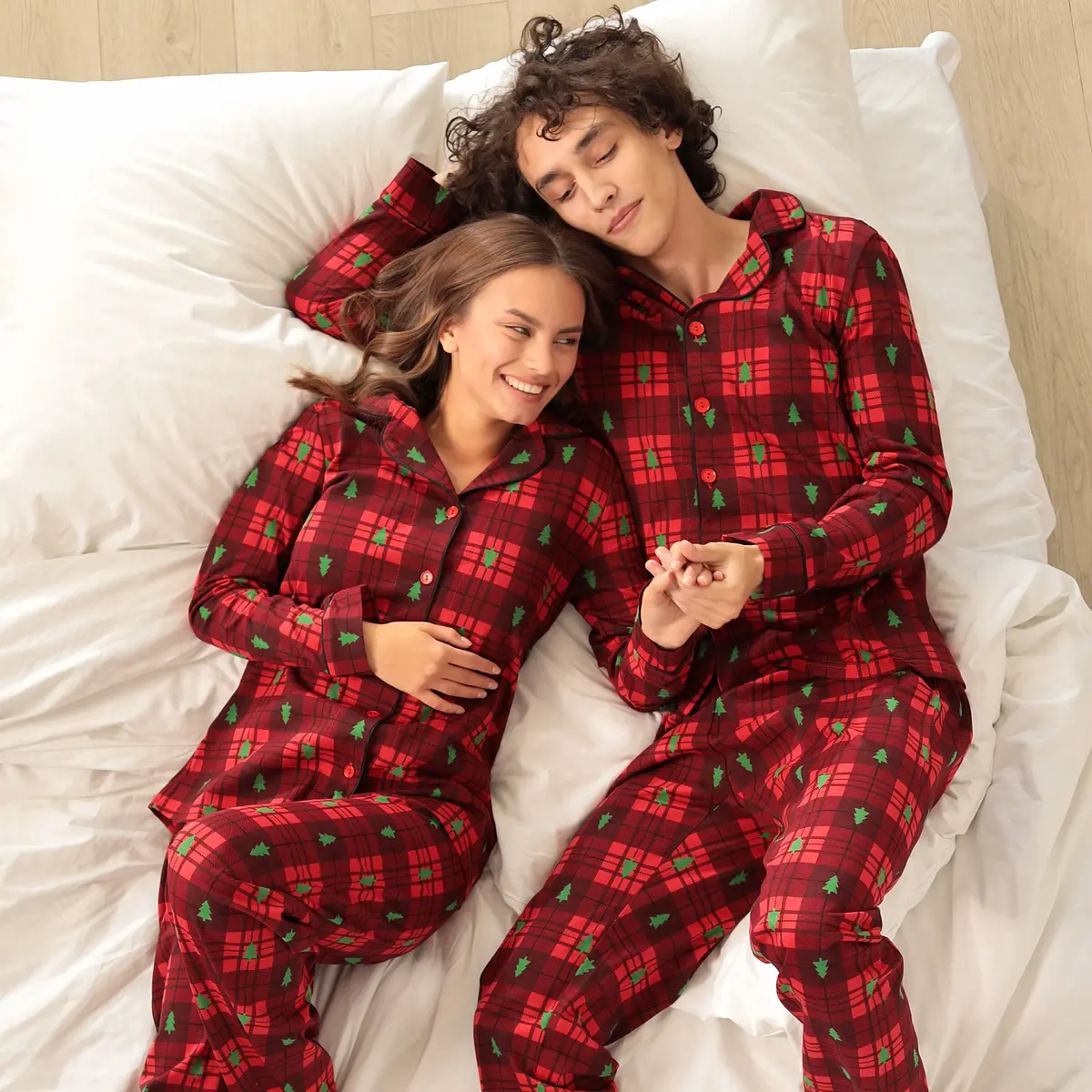 Мужская пижама KAFTAN в клетку с брюками красная