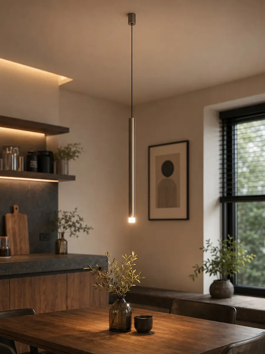 Подвесной светильник BayerLux Лукас софт LED матовый хром