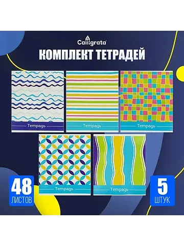 Тетради 5 штук, 48 листов в линию