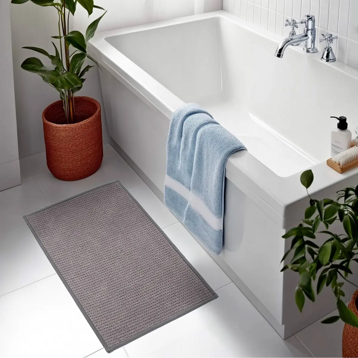 Коврик SAVANNA полиэстер 50×80 см серый