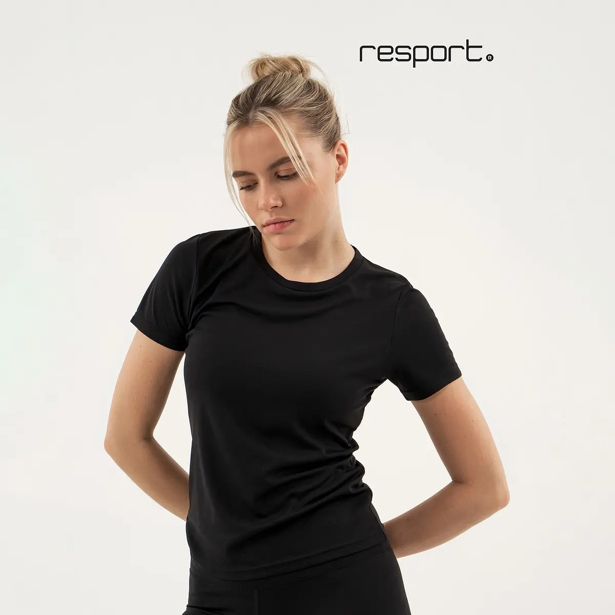 Футболка Resport спортивная с надписями чёрная