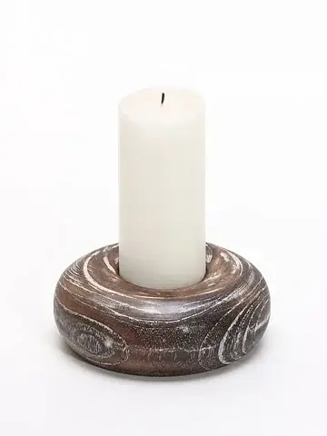Подсвечник из дерева джати, d=3 см, 10×1