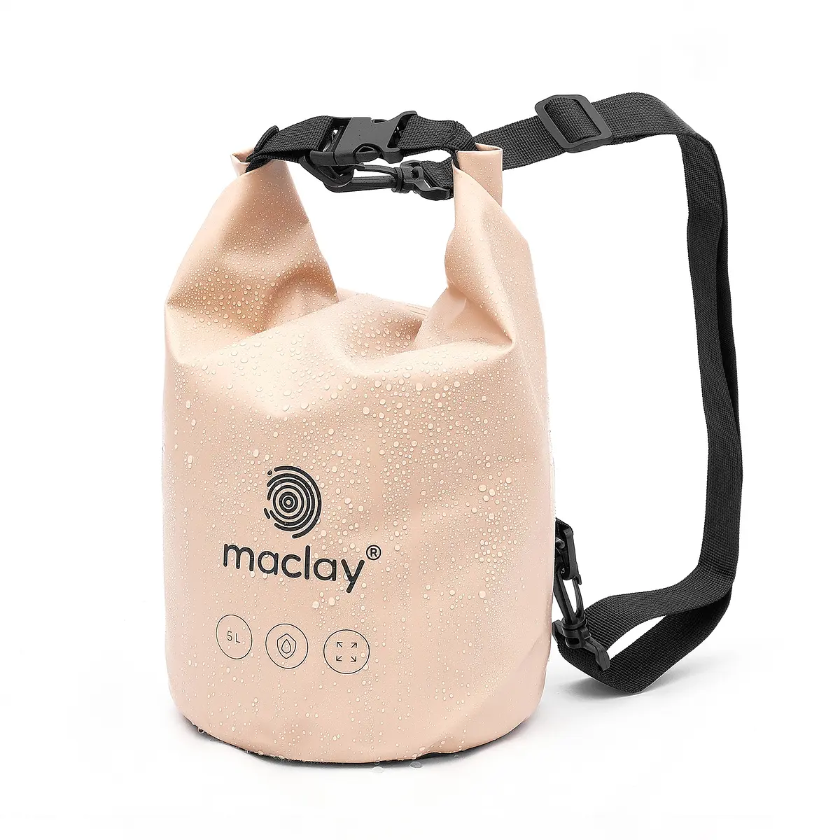 Гермомешок туристический Maclay 5 л 500D бежевый
