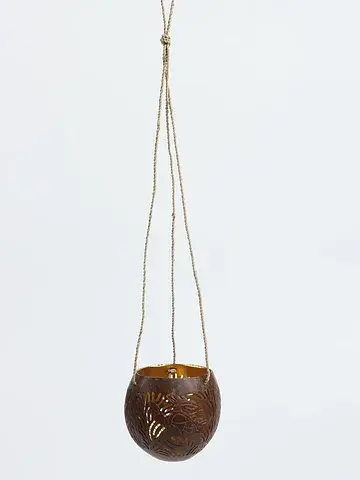 Подсвечник подвесной из кокоса, 9-12 см,