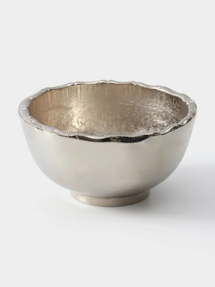 Салатник алюминиевый 16×16×9 см серебристый