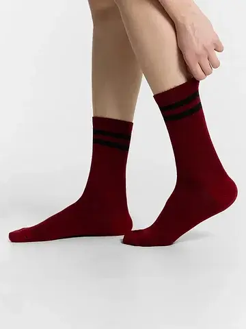 Носки женские бордовые высокие