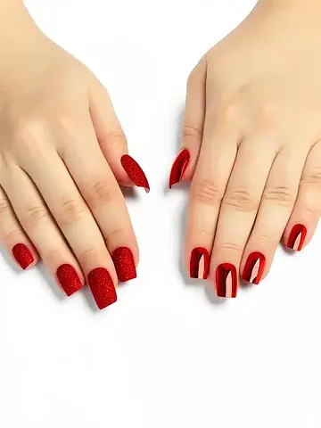 Накладные ногти, 12 шт., с клеевыми плас