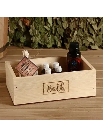 Ящик bath, 24.5×14×8 см, деревянный
