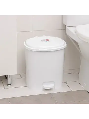 Ведро с педалью, 12 л, белое