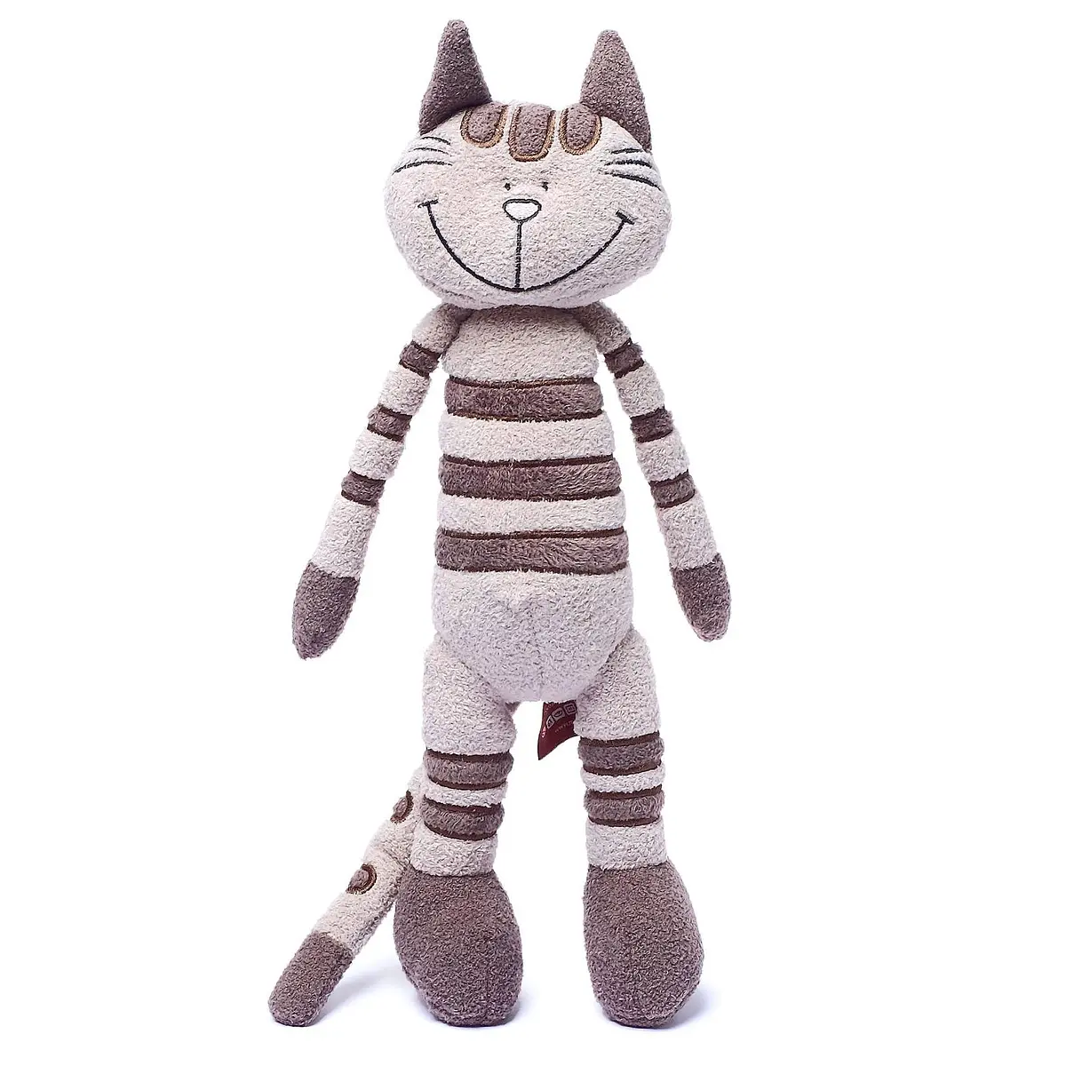 Мягкая игрушка Кот Полосатик 33 см серый