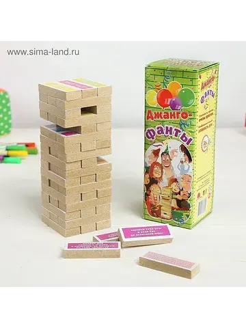 Падающая башня дженга, настольная игра