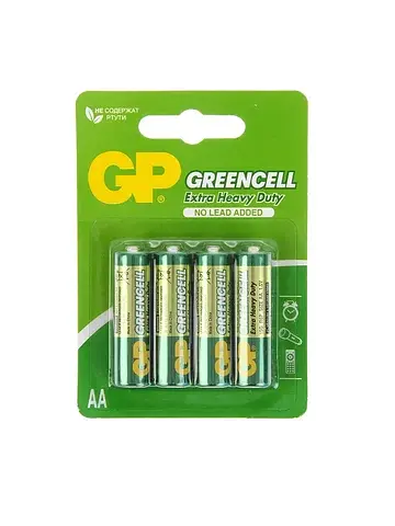 Батарейка солевая greencell extra heavy 