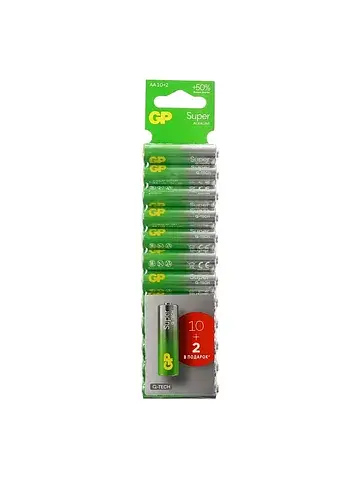 Батарейка алкалиновая super, aa, lr6-12b