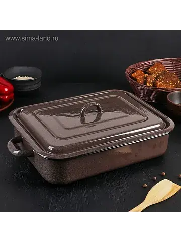 Противень эмалированный, 4.5 л, 32×24.3×