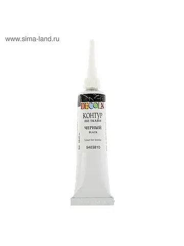 Контур по ткани 18 мл, зхк decola, черны