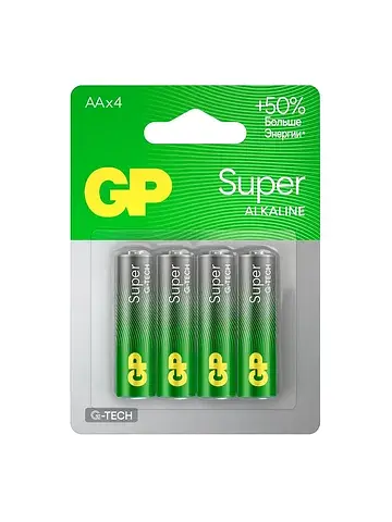 Батарейка алкалиновая super, aa, lr6-4bl
