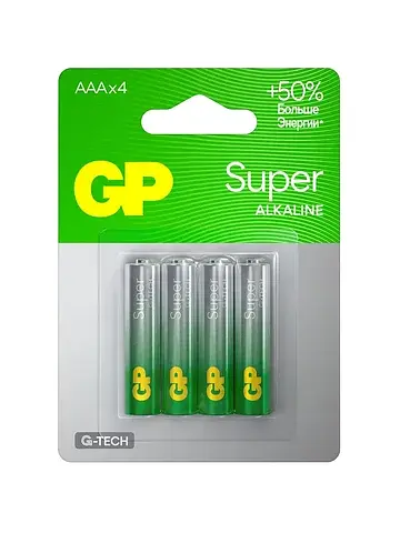 Батарейка алкалиновая super, aaa, lr03-4