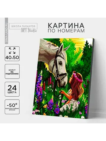 Картина по номерам на холсте с подрамник
