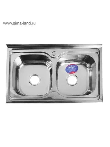 Мойка кухонная 530528, накладная, двойна