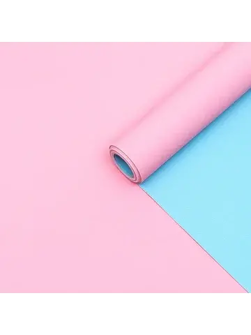Бумага крафт, двусторонняя, розовый-бирю