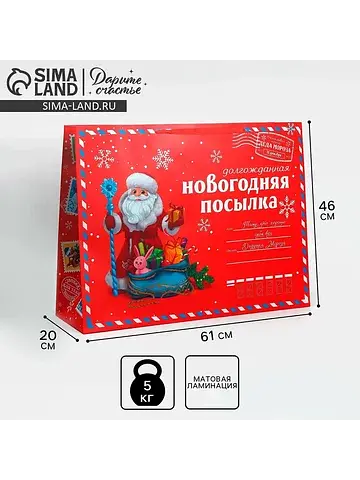 Пакет подарочный новогодний ламинированн