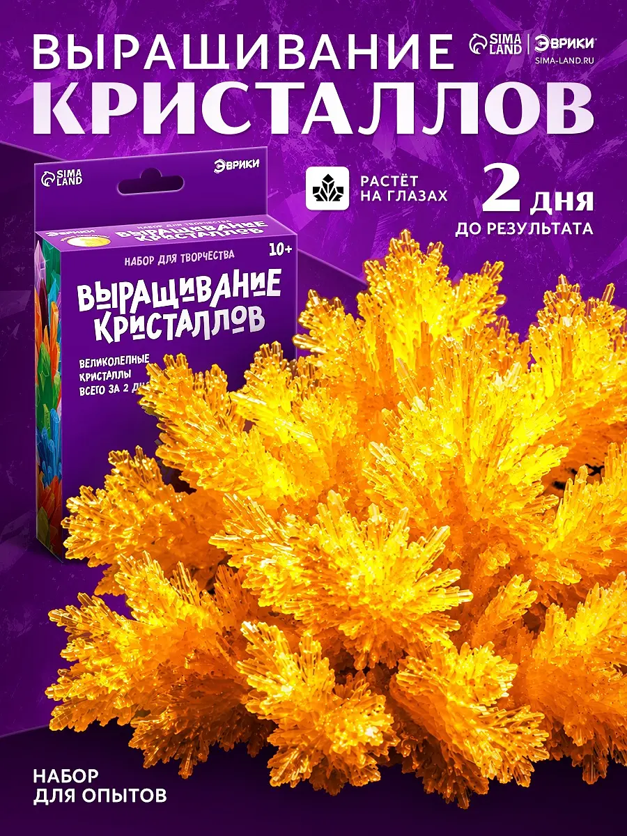 Набор для опытов Эврики Лучистый кристалл оранжевый