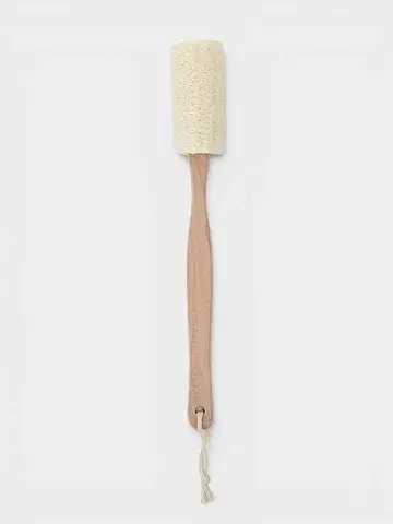 Мочалка с ручкой, люфа, гладкая, 33×7 см
