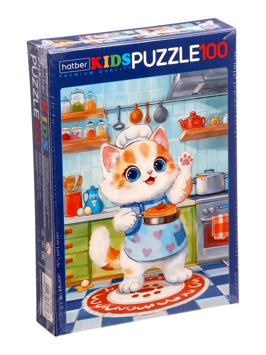 Пазл 3D Hatber Пушистый поваренок 100 деталей разноцветный