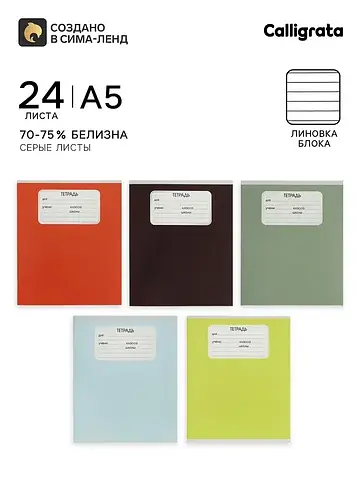 Тетрадь 10 штук, 24 листа в линейку
