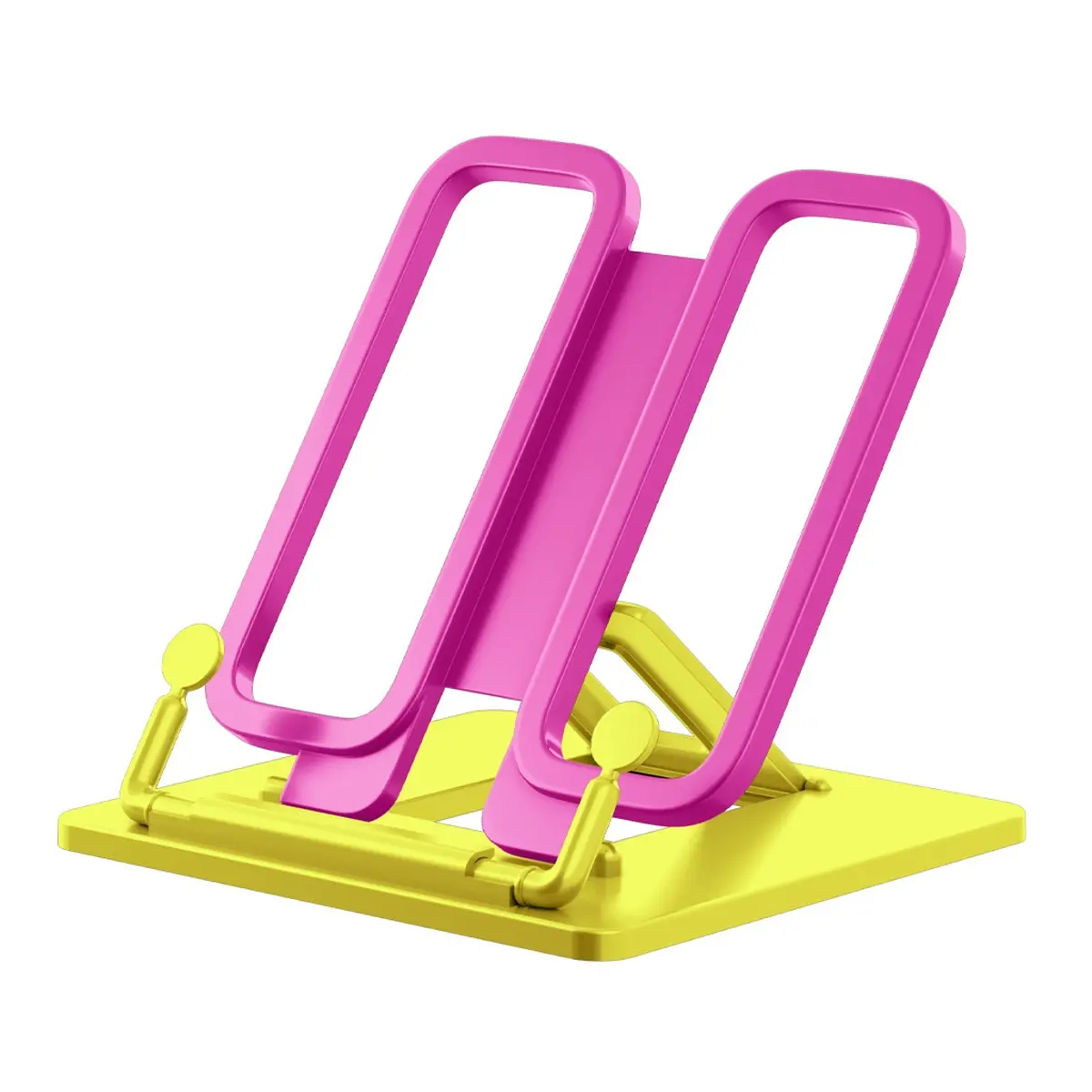 Подставка для книг ErichKrause Base Neon Solid желтая с розовым