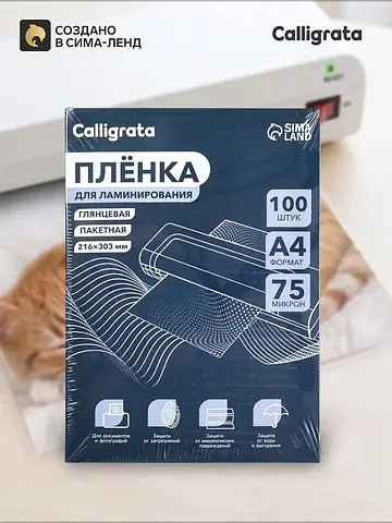 Пленка для ламинирования a4, 100 штук, г