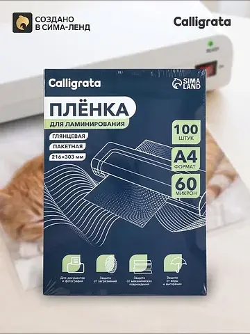 Пленка для ламинирования a4, 100 штук, г