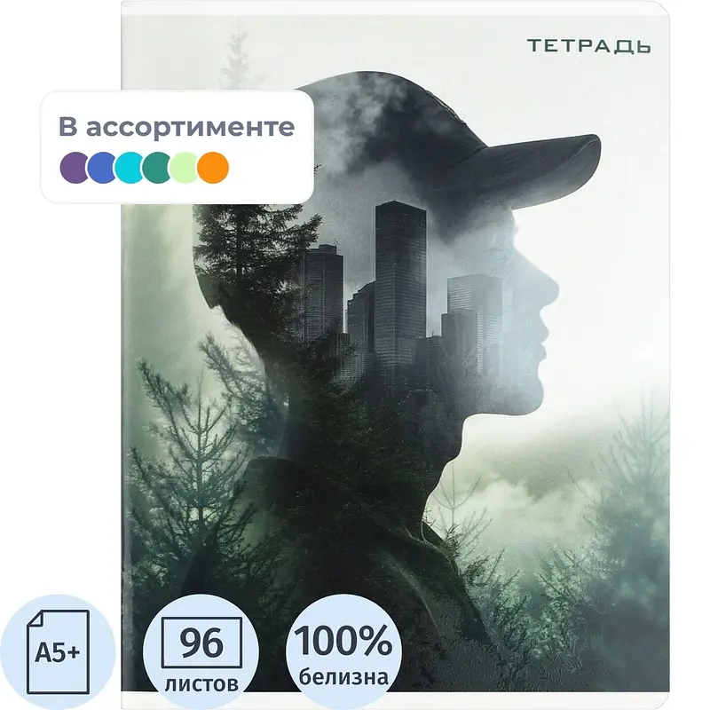 Тетрадь общая Феникс+ А5+ 96 листов клетка