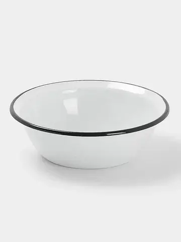 Миска эмалированная, 1 л, белая