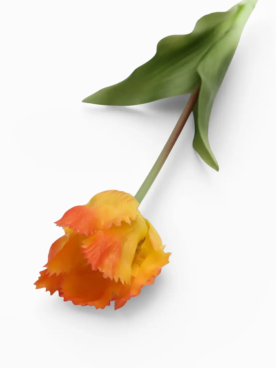 Цветы искусственные Poetry in flowers тюльпан махровый 40 см красно-оранжевый
