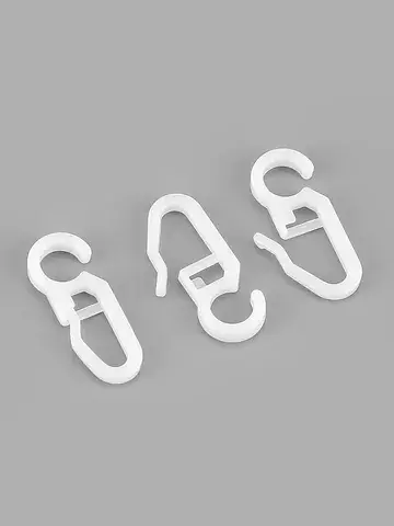 Крючок для штор, пластиковый, 3.2×1.5 см