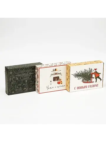 Набор подарочных коробок, 3 шт., 21×15×5