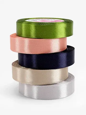 Лента атласная, набор 5 шт., 20 мм, 23±1