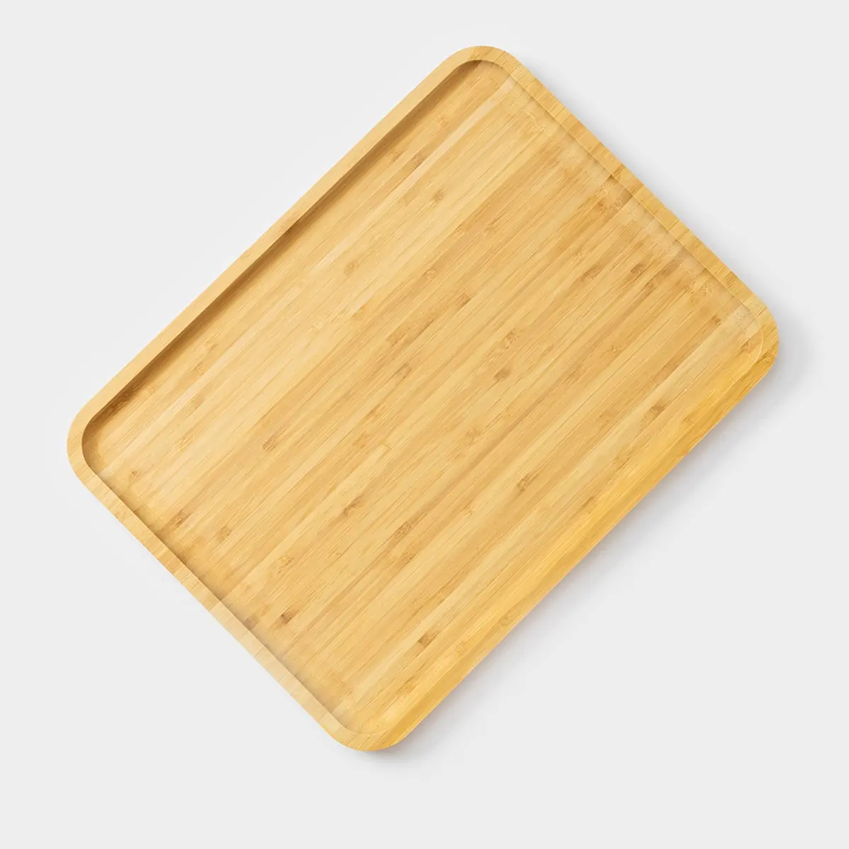 Блюдо для подачи бамбуковое 40×30 см бежевое