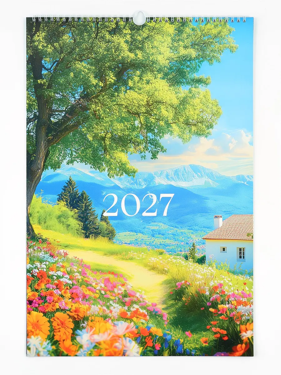 Календарь 2027 перекидной на ригеле А3 Природа
